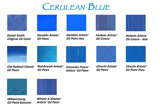 Blue Oil Paint Color Names